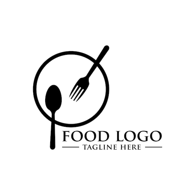 Modelo de vetor de logotipo de comida