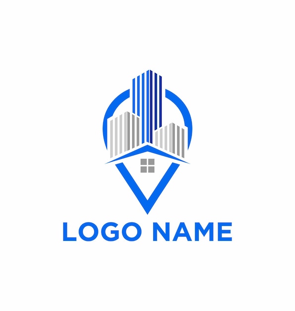 Modelo de vetor de logotipo de construção de casa