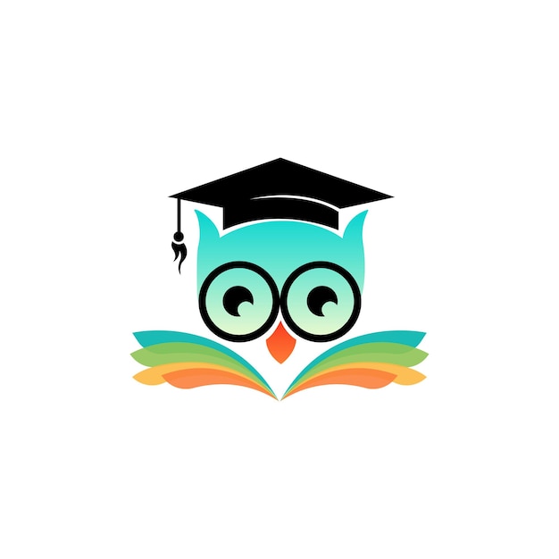 Modelo de vetor de logotipo de coruja logotipos de educação