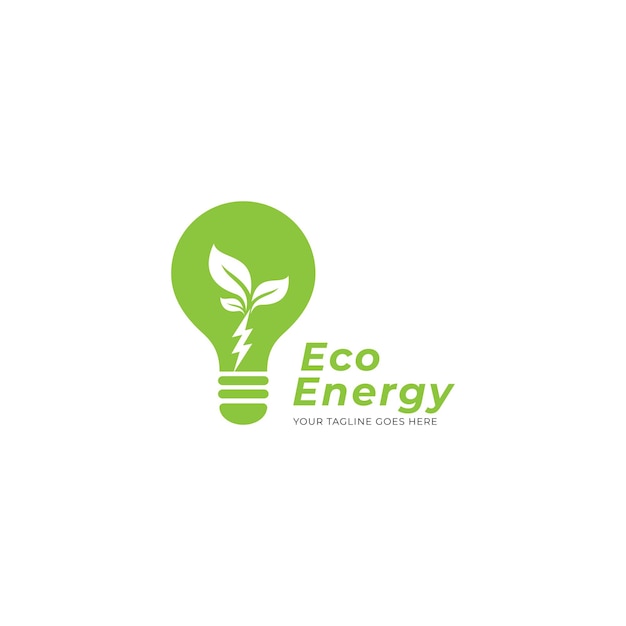 Modelo de vetor de logotipo de energia eco