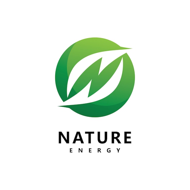 Modelo de vetor de logotipo de energia ecol