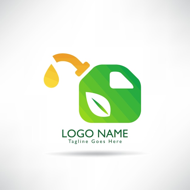 modelo de vetor de logotipo de energia verde criativo conceito ambiental verde ecológico