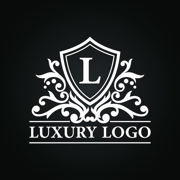 Vetor modelo de vetor de logotipo de luxo letra l