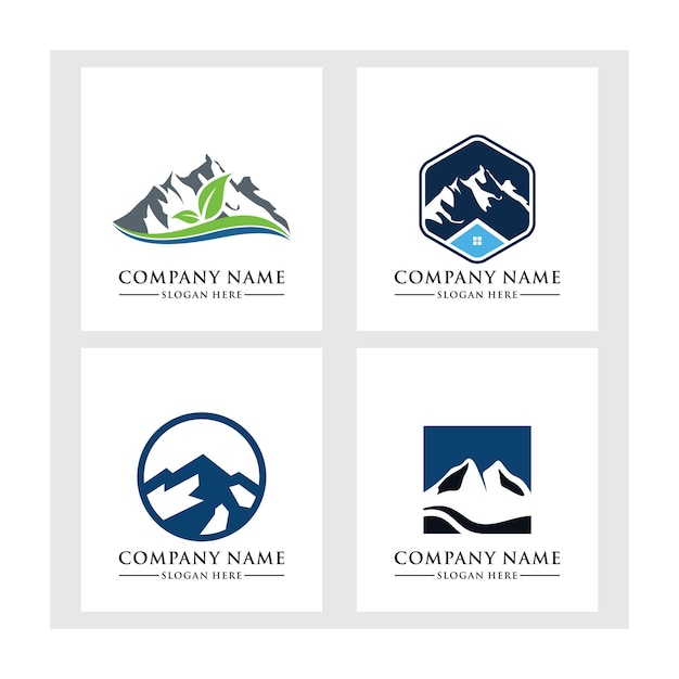Modelo de vetor de logotipo de montanha