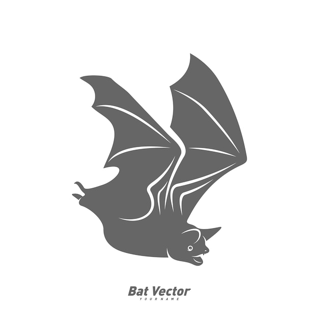 Modelo de vetor de logotipo de morcego silhueta de ilustração de design de morcego