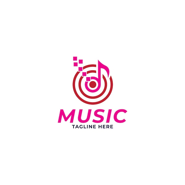 Modelo de vetor de logotipo de música