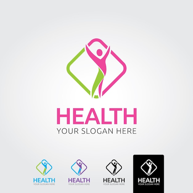 Modelo de vetor de logotipo de saúde
