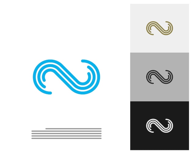 Modelo de vetor de logotipo infinito conceito de design de logotipo criativo infinito