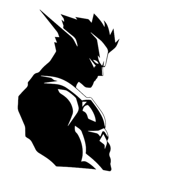 Modelo de vetor preto e branco wolverine definido para corte e impressão