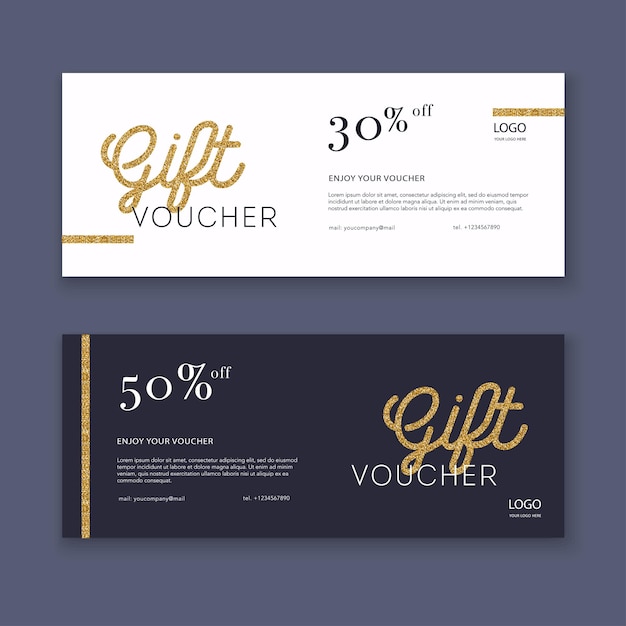 Modelo de voucher com desconto em voucher de presente