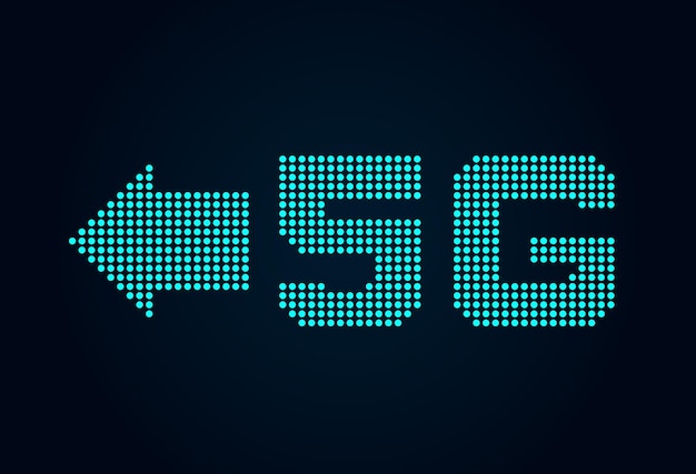 Vetor modelo digital de tecnologia de rede 5g