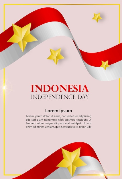 Modelo do dia da independência da Indonésia