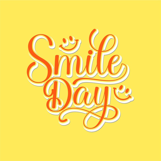 Modelo do Dia Mundial do Sorriso Ilustração vetorial