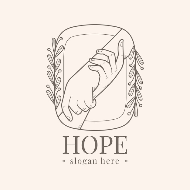 Modelo do logotipo da hope desenhado à mão