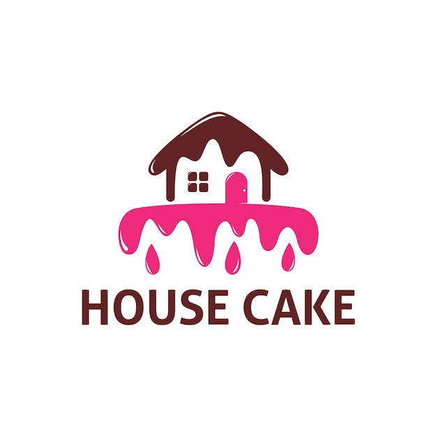 Vetor modelo do logotipo do bolo da casa