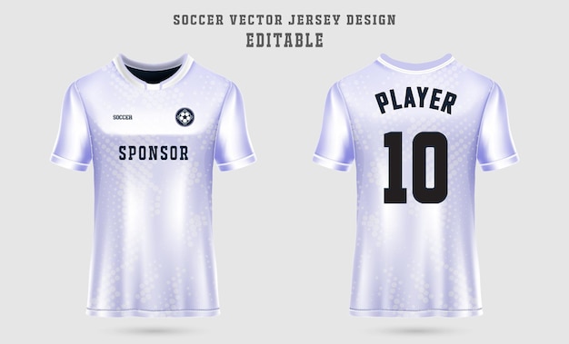 Modelo editável de vetor de camisa de futebol design de camiseta esportiva