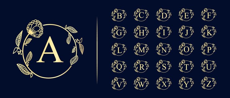 Vetor modelo floral de logotipo em estilo linear moderno. planta e monograma com folhas elegantes. emblema para a indústria da moda, beleza e joalharia.