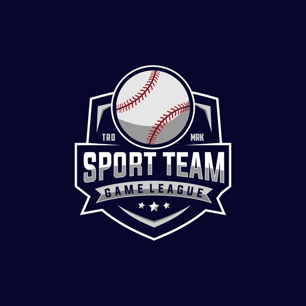 modelo gráfico de vetor de distintivo de beisebol. ilustração esportiva no estilo de remendo de distintivo de emblema.