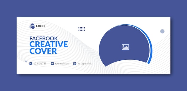 Vetor modelo gratuito de capa exclusiva do facebook