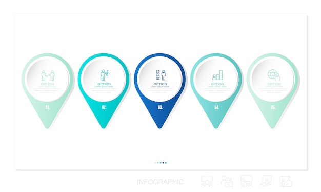 Modelo infográfico de vetor