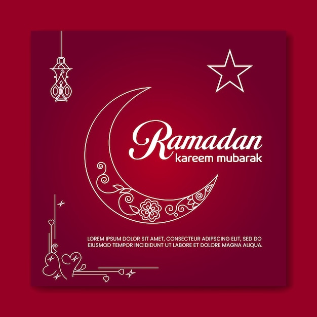 Modelo islâmico de design de bandeira do ramadan