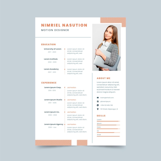 Modelo minimalista cv