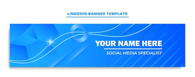 Modelo mínimo de banner linkedin com tecnologia de fluido abstrato