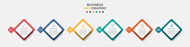 Modelo mínimo de infográficos de negócios