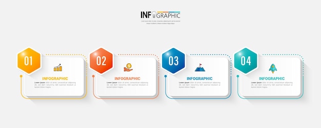 Modelo mínimo de infográficos de negócios