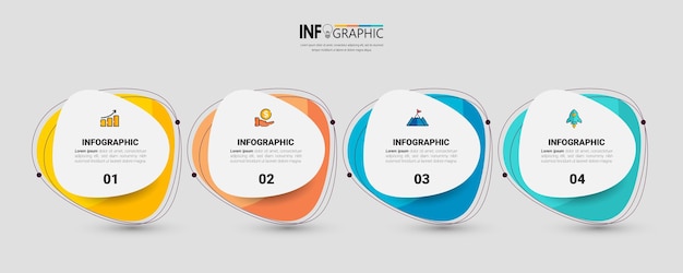 Modelo mínimo de infográficos de negócios