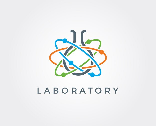 Modelo mínimo de logotipo de laboratório