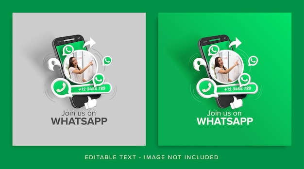 Vetor modelo móvel do whatsapp de mídia social