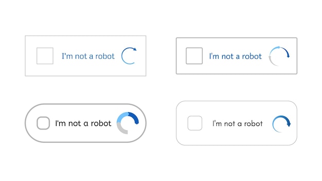 Vetor modelo para inserir captcha não sou um robô