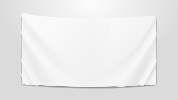 Modelo Pendurado de Bandeira Branca Transparente