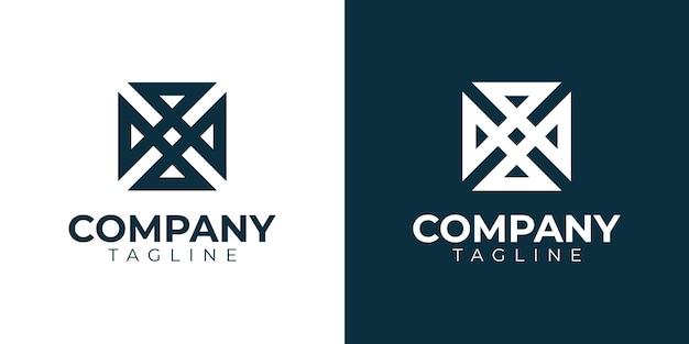 modelo premium de logotipo geométrico vetorial moderno