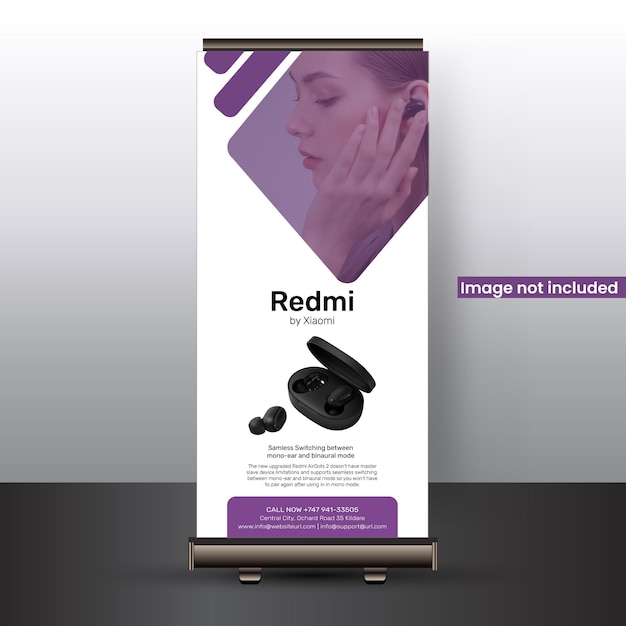 Vetor modelo standee modelo roll up banners para negócios