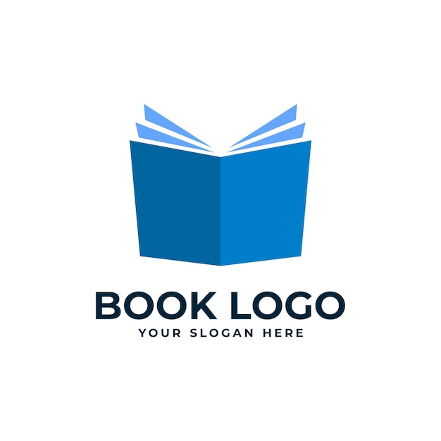 modelo vetorial de conceito de design de logotipo de livro