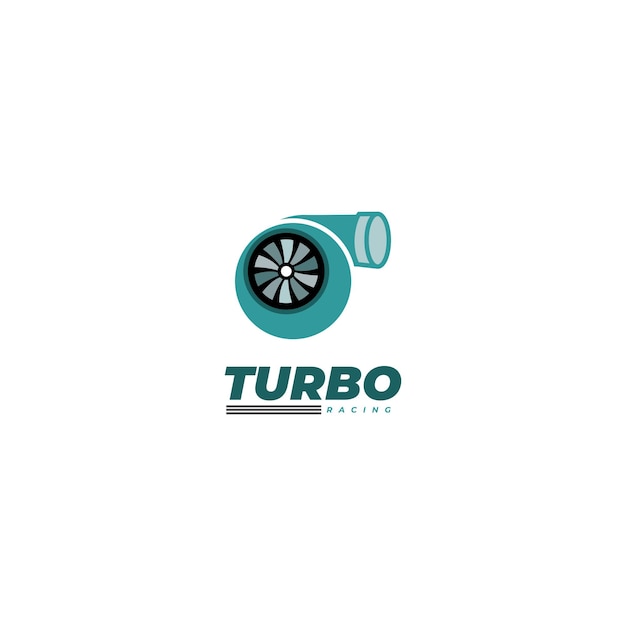 Modelo vetorial de design de arte do logotipo de turbo racing