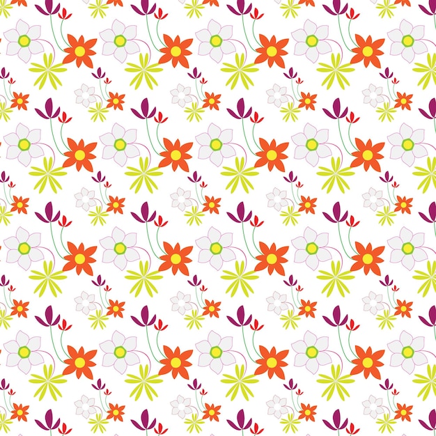 Modelo vetorial de design de fundo de padrão floral