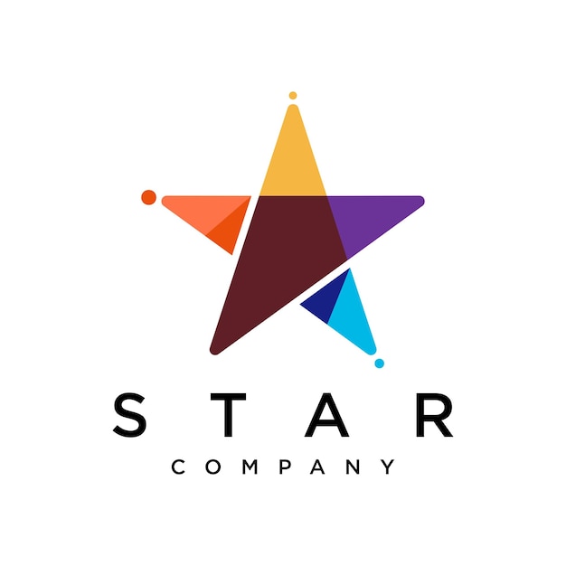 Modelo vetorial de design de ícones de logotipo de estrela