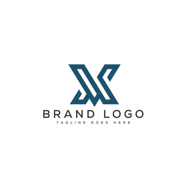 Modelo vetorial de design de letra do logotipo mw para a marca