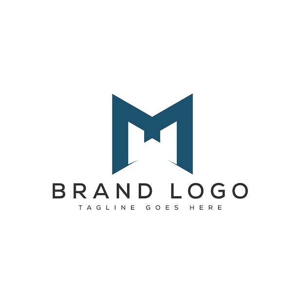 Modelo vetorial de design de letra do logotipo MW para a marca
