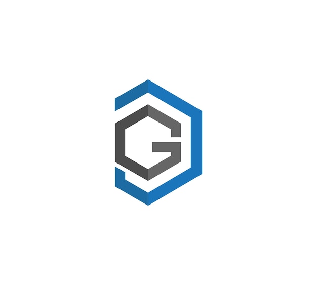 Modelo vetorial de design de letras do logotipo da DG