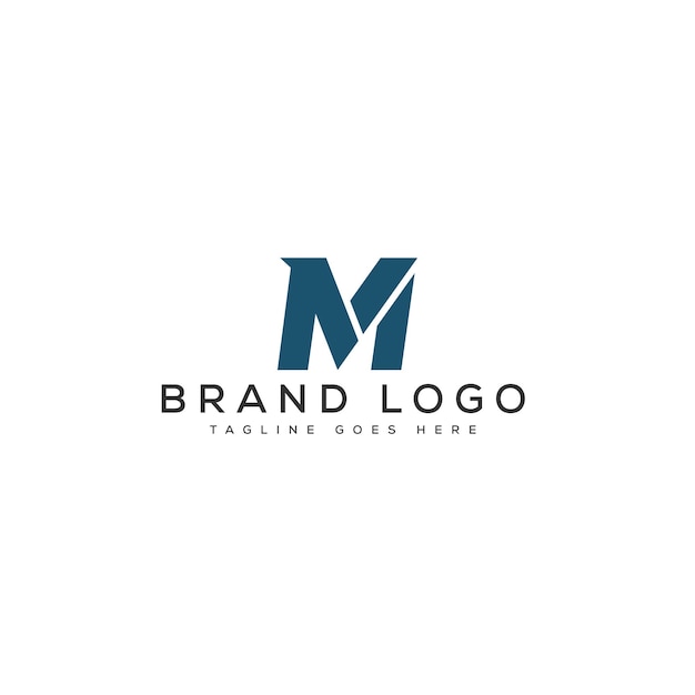 Modelo vetorial de design de letras do logotipo MV para a marca