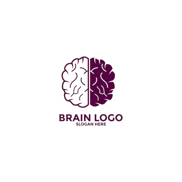 Modelo vetorial de design de logotipo conceito de ideia conceito de energia de tempestade de cérebro pensamento de cérebro ícone de logotipo