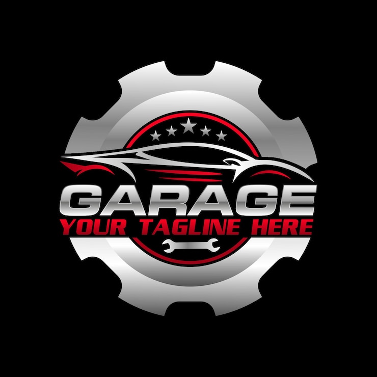 Vetor modelo vetorial de design de logotipo de garagem e auto-spa
