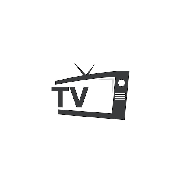 Vetor modelo vetorial de design de logotipo de ícone de canal de tv ou televisão