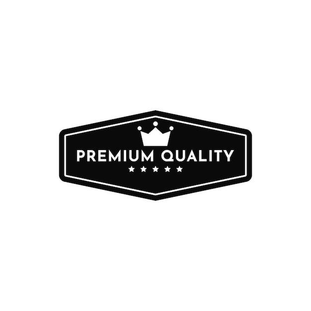 Modelo vetorial de design de logotipo de ícone de selo de qualidade premium