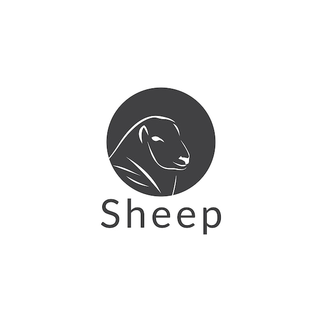 modelo vetorial de design de logotipo de ovelha