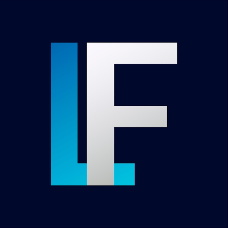 Vetor modelo vetorial de design do logotipo da letra lf